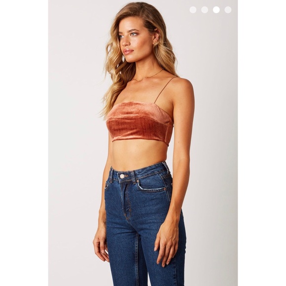 Velvet Crop Top - Copper - Picture 3 of 5